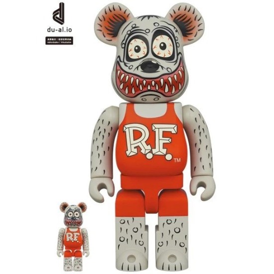 400% & 100% Bearbrick set - Rat Fink by Ed 