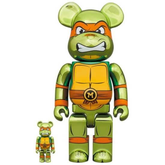 400% & 100% Bearbrick Set - Krang's Robot (Teenage Mutant Ninja Turtles) - Divu ABS plastmasas figūriņu komplekts