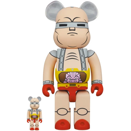 400% & 100% Bearbrick Set - Krang's Robot (Teenage Mutant Ninja Turtles) - Divu ABS plastmasas figūriņu komplekts