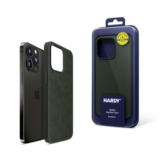 3MK Hardy MagFabric Case priekš Apple iPhone 15 Pro Max - Zaļš - auduma aizmugures apvalks / bampers-vāciņš