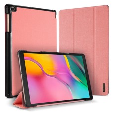 Dux Ducis Domo series priekš Samsung Galaxy Tab S9 FE / S10 FE / S10 Lite - Rozā Zelts - sāniski atverams maciņš ar magnētu un stendu