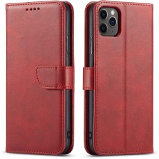 Wallet Case priekš Xiaomi Poco X6 Pro - Sarkans - sāniski atverams maciņš ar magnētu un stendu / grāmatveida maks