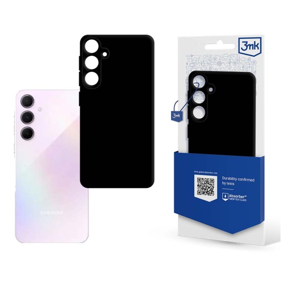 3MK Matt Case priekš Samsung Galaxy A55 5G A556 - Melns - matēts silikona aizmugures apvalks  / bampers-maciņš