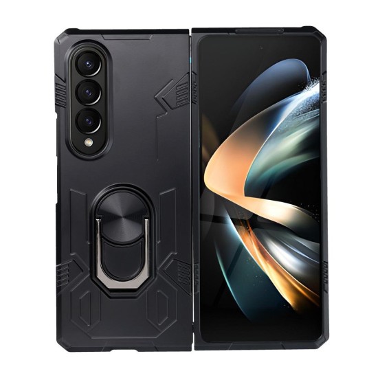 Forcell Armor Case priekš Samsung Galaxy Fold4 5G - Melns - triecienizturīgs aizmugures apvalks / vāciņš