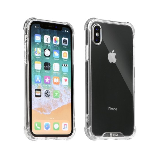 RoarKorea Armor Jelly priekš Apple iPhone 15 Pro - Caurspīdīgs - triecienizturīgs silikona bampers ar plastikāta aizmugures apvalku / bampers-vāciņš