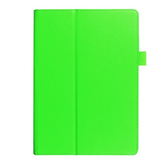 Litchi Skin Leather Stand Case for Huawei MediaPad M2 10 (M2-A01W / M2-A01L) 10.1-inch - Green - sāniski atverams maciņš ar stendu (ādas maks, grāmatiņa, leather book wallet case cover stand)