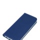 GreenGo Smart Carbon Magnet book case priekš LG K10 K420 / K430 - Tumši Zils - sāniski atverams maciņš ar stendu (ādas maks, grāmatiņa, leather book wallet case cover stand)