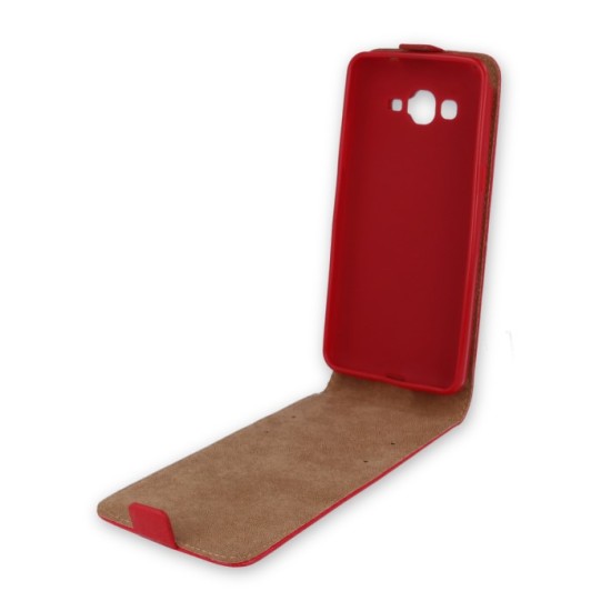 GreenGo Leather Case Plus New priekš Samsung Galaxy S8 Plus G955 - Sarkans - vertikāli atverams maciņš (ādas telefona maks, leather book vertical flip case cover)