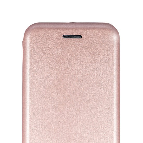 Beeyo Book Diva priekš Huawei Y5 II (Y5 2) / Y6 II (Y6 2) Compact - Rozā Zelts - sāniski atverams maciņš ar stendu (ādas maks, grāmatiņa, leather book wallet case cover stand)