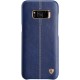 NILLKIN Englon Textured Leather Skin Hard Back Case for Samsung Galaxy S8 Plus G955 - Blue - ādas aizmugures apvalks (bampers, vāciņš, leather cover, bumper)