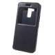 RoarKorea Noble View priekš Asus Zenfone 3 Max ZC520TL - Tumši Zils - sāniski atverams maciņš ar stendu un lodziņu (ādas maks, grāmatiņa, leather book wallet case cover stand)