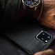 Simple Carbon TPU Back Phone Case priekš Samsung Galaxy J3 (2017) J330 - Melns - triecienizturīgs silikona aizmugures apvalks / bampers