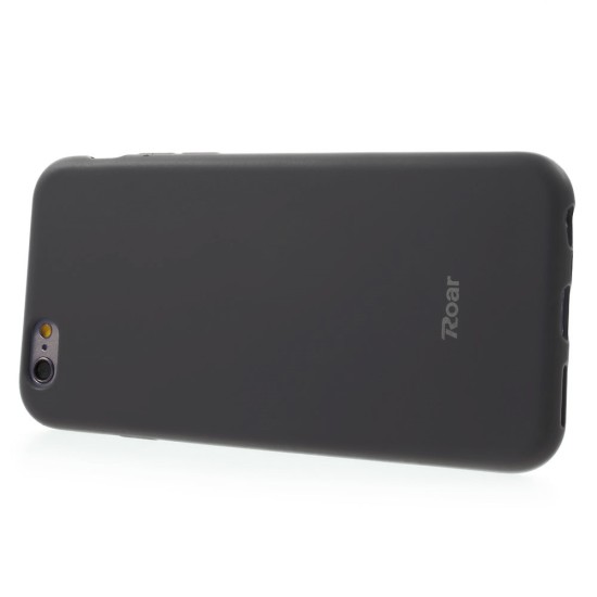 RoarKorea All Day Colorful Jelly Case priekš Nokia 6 - Melns - matēts silikona apvalks (bampers, vāciņš, slim TPU silicone cover shell, bumper)