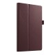 Litchi Grain Protective Leather Case for Lenovo Tab 2 A8-50 / Tab 3 A8-50 / TB3-850M - Brown - sāniski atverams maciņš ar stendu (ādas maks, grāmatiņa, leather book wallet case cover stand)