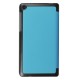 Tri-fold Stand PU Smart Auto Wake/Sleep Leather Case priekš Lenovo Tab 3 7.0 710 - Baby Blue - sāniski atverams maciņš ar stendu