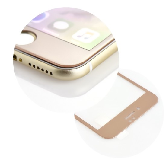 5D Full Glue (с закруглёнными краями) Tempered Glass screen protector для Apple iPhone 7 / 8 / SE2 (2020) / SE3 (2022) - Золотое - Защитное стекло / Бронированое / Закалённое антиударное