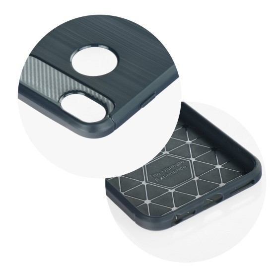 Simple Carbon TPU Back Phone Case priekš Xiaomi Redmi 4X - Graphite - triecienizturīgs silikona aizmugures apvalks / bampers