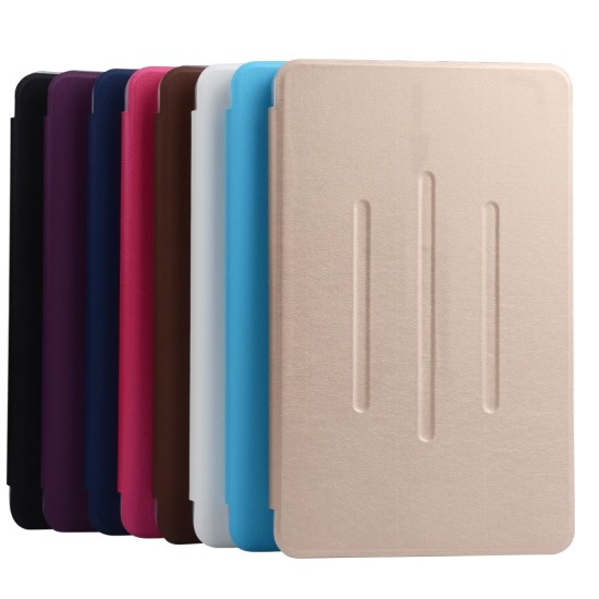 Leather Stand Case Cover with Card Slots for Huawei MediaPad M3 8.4 - Baby Blue - sāniski atverams maciņš ar stendu (ādas maks, grāmatiņa, leather book wallet case cover stand)