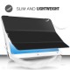Translucent Tri-fold Stand PU Smart Auto Wake/Sleep Leather Case priekš Huawei MediaPad M3 Lite 10 - Black - sāniski atverams maciņš ar stendu