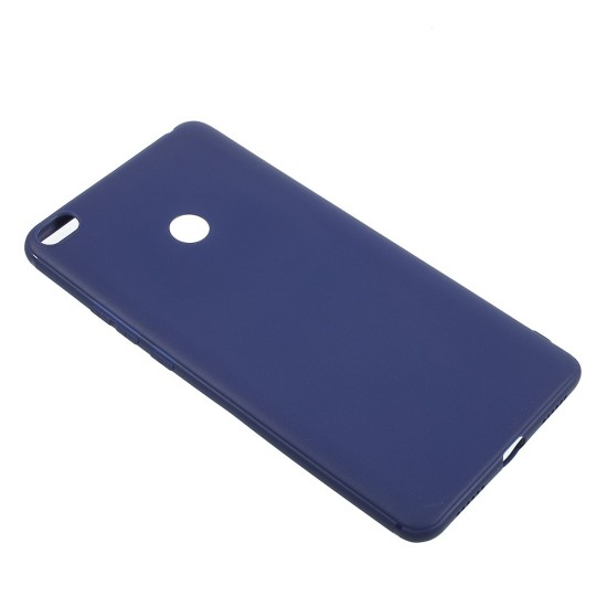 Matte Anti-scratch TPU Case for Xiaomi Mi Max 2 - Dark Blue - silikona aizmugures apvalks (bampers, vāciņš, slim TPU silicone case cover, bumper)