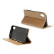 Forcell Wood Book Case priekš Xiaomi Redmi 4A - Brūns - sāniski atverams maciņš ar stendu (ādas maks, grāmatiņa, leather book wallet case cover stand)