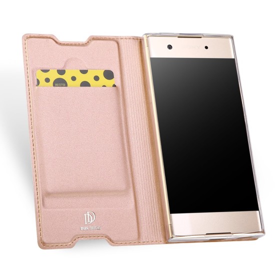 Dux Ducis Skin Pro series priekš Asus Zenfone 4 Selfie ZD553KL - Rozā Zelts - sāniski atverams maciņš ar magnētu un stendu (ādas maks, grāmatiņa, leather book wallet case cover stand)
