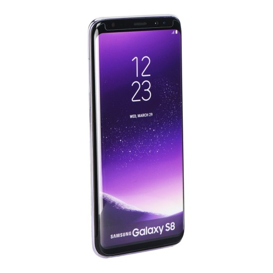5D Full Glue (Case Friendly) ar noapaļotām malām Tempered Glass protector priekš Samsung Galaxy S8 Plus G955 - Melns - Ekrāna Aizsargstikls / Bruņota Stikla Aizsargplēve (Full screen size curved)