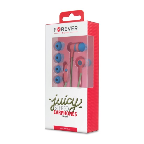 Forever Juicy JSE-200 stereo earphones - Casual - Universālas 3.5mm austiņas ar mikrofonu