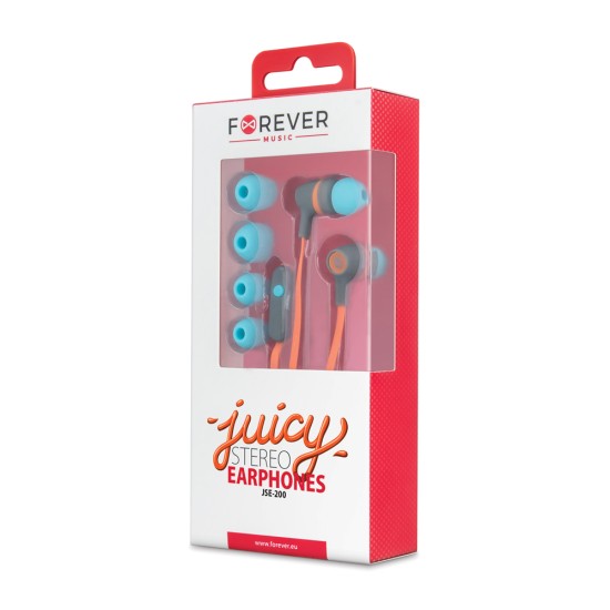 Forever Juicy JSE-200 stereo earphones - Active - Universālas 3.5mm austiņas ar mikrofonu