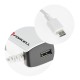 Forcell Micro USB travel charger 1A Tīkla lādētājs ar microUSB vadu - Melns / Balts - USB tīkla lādētājs