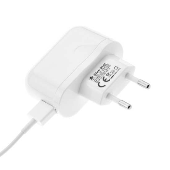 BlueStar Lightning travel charger 1A iPad / iPhone Tīkla lādētājs ar vadu - Balts