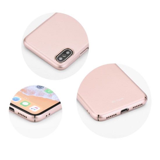 RoarKorea Darker series Matte Hard Protective Back Case priekš Samsung Galaxy A6 (2018) A600 - Rozā Zelts - matēts plastikas aizmugures apvalks (bampers, vāciņš, PU back cover, bumper shell)