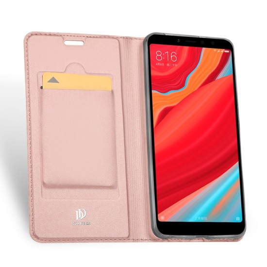 Dux Ducis Skin Pro series priekš Xiaomi Redmi S2 - Rozā Zelts - sāniski atverams maciņš ar magnētu un stendu (ādas maks, grāmatiņa, leather book wallet case cover stand)