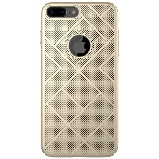NILLKIN Air Series Heat Dissipation Matte PC Hard Case priekš Apple iPhone 8 Plus - Zelts - plastikas aizmugures apvalks (bampers, vāciņš, PU back cover, bumper shell)