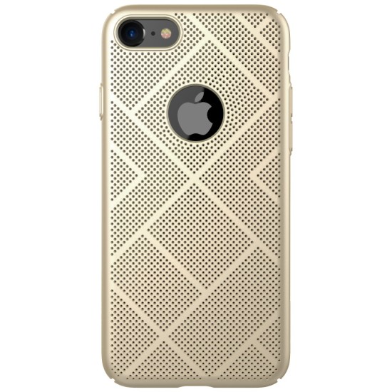 NILLKIN Air Series Heat Dissipation Matte PC Hard Case priekš Apple iPhone 8 - Zelts (ar izgriezumu) - plastikas aizmugures apvalks (bampers, vāciņš, PU back cover, bumper shell)