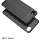 Litchi Skin PU Leather Coated TPU Mobile Phone Case priekš HTC Desire 12 - Black - ādas imitācijas triecienizturīgs silikona aizmugures apvalks (maciņš, bampers, vāciņš, slim cover, bumper, back case)
