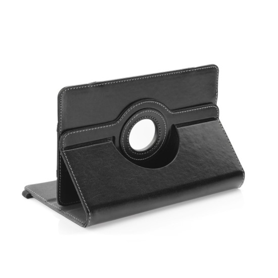 Blun 360 Rotate Universal Book Case Stand Cover priekš 8 inch Tablet PC - Melns - Universāls sāniski atverams maks planšetdatoriem ar stendu (ādas grāmatiņa, leather book wallet case cover stand)