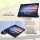 Tri-fold Stand PU Smart Auto Wake/Sleep Leather Case priekš Samsung Galaxy Tab S4 10.5-inch T830 / T835 - Tumši zils - sāniski atverams maciņš ar stendu