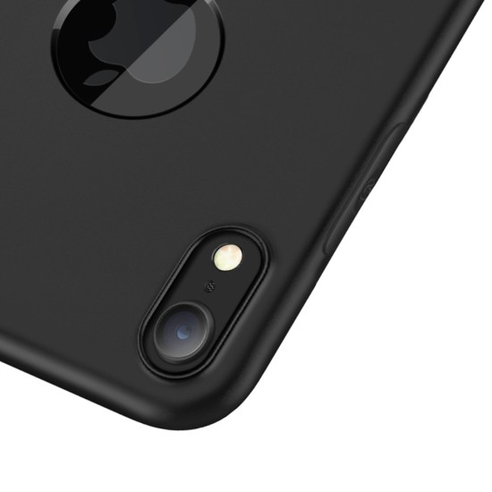 HOCO Fascination Series Matte TPU Case priekš Apple iPhone XS Max - Melns - matēts silikona apvalks (bampers, vāciņš, slim silicone cover shell, bumper)
