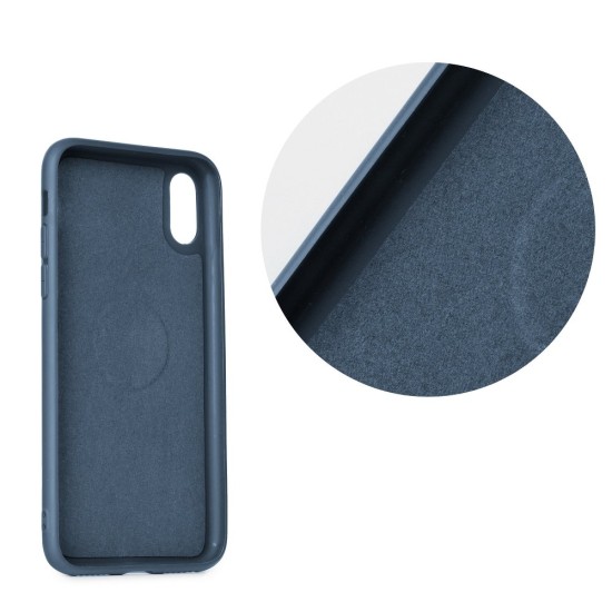 Forcell Soft Magnet Case (Microfiber) priekš Huawei Y6 (2018) - Zils - matēts silikona aizmugures apvalks ar metālisku plāksni (bampers, vāciņš, slim TPU silicone cover shell, bumper)