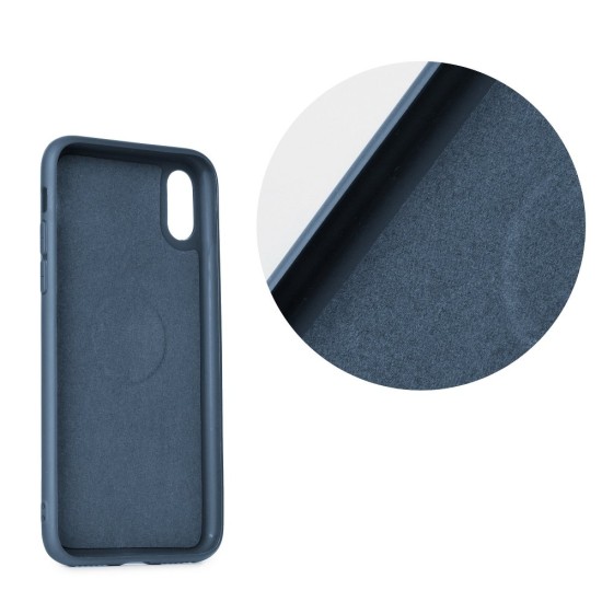 Forcell Soft Magnet Case (Microfiber) priekš Samsung Galaxy A6 (2018) A600 - Zils - matēts silikona aizmugures apvalks ar metālisku plāksni (bampers, vāciņš, slim TPU silicone cover shell, bumper)