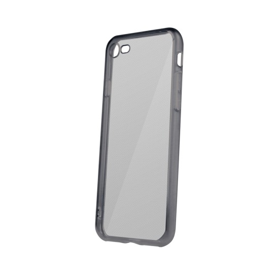 Matt Frame TPU Back Case priekš Samsung Galaxy A7 (2018) A750 - Melns - matēts silikona aizmugures apvalks (bampers, vāciņš, slim silicone cover, bumper shell)