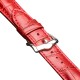 QIALINO Crocodile Pattern Genuine Leather Watch Wrist Strap priekš Apple Watch 42 / 44 / 45 mm / Ultra 49 mm - Sarkans - dabīgas ādas siksniņas (jostas) priekš pulksteņiem