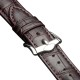 QIALINO Crocodile Pattern Genuine Leather Watch Wrist Strap для Apple Watch 42 / 44 / 45 mm / Ultra 49 mm - Тёмно Коричневый - ремешок для часов из натуральной кожи