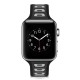 Dual Color Silicone Watch Band priekš Apple Watch 38 / 40 / 41 mm - Melns/Pelēks - silikona siksniņas (jostas) priekš pulksteņiem