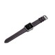 Top Layer Cowhide Leather Watch Band priekš Apple Watch 38 / 40 / 41 mm - Melns - dabīgas ādas siksniņas (jostas) priekš pulksteņiem