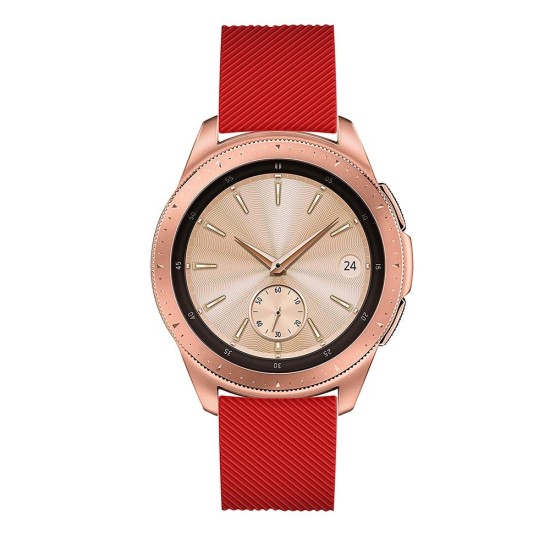 20mm Twill Texture Silicone Watchband Strap - Красный - силиконовый ремешок для часов