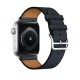 Genuine Leather Watch Band priekš Apple Watch 42 / 44 / 45 mm / Ultra 49 mm - Tumši Zils - dabīgas ādas siksniņas (jostas) priekš pulksteņiem