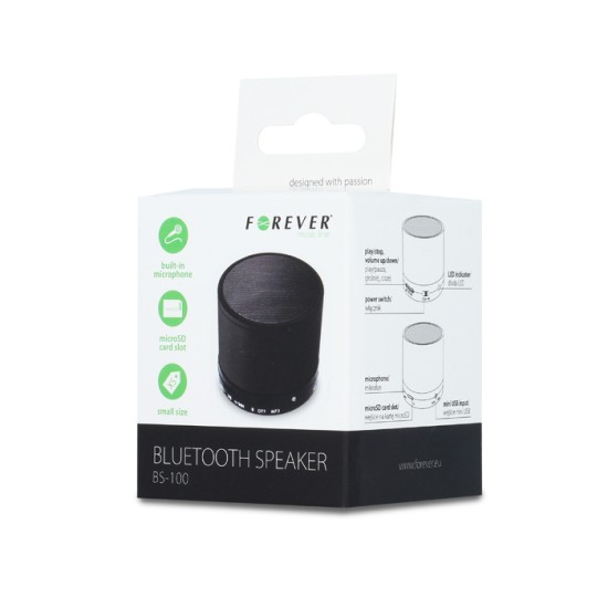 Forever BS-100 Bluetooth wireless speaker / skaļrunis - Melns