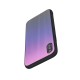 Aurora Glass Back Case priekš Samsung Galaxy A20e A202 - Rozā / Melns - silikona un stikla aizmugures apvalks (bampers, vāciņš, TPU back cover, bumper shell)